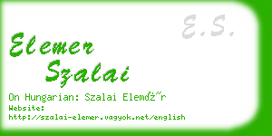 elemer szalai business card